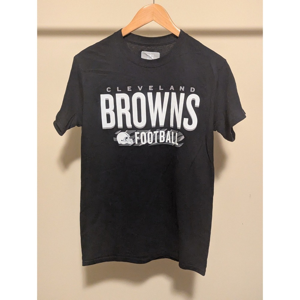 Cleveland Browns T-Shirt Men's Small‎ Black NFL Team Apparel NWOT